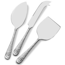 Towle Everyday Stainless Steel Christmas Santa 3pc. Cheese Set