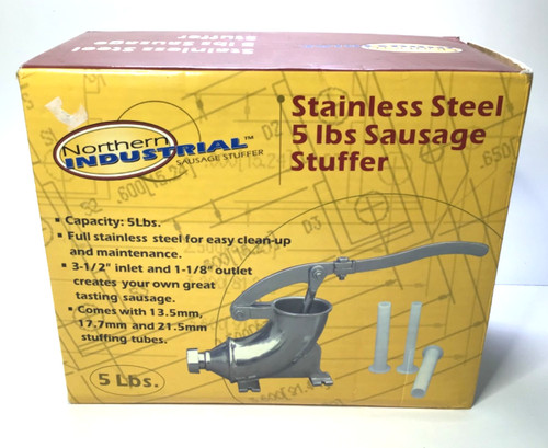 NORTHERN INDUSTRIAL; SAUSAGE STUFFER 5LBS CAPACITY - STAINLESS STEEL