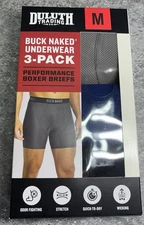 Duluth Trading Men's Buck Naked Underwear Boxer Brief 3-pack Size Medium. NWT
