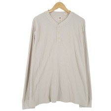 Levi's Men's Pullover Sweater Beige Cotton V-Neck Regular XL Long Sleeve