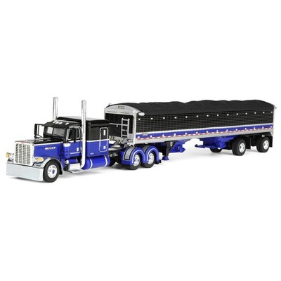 DCP 1/64 Peterbilt 389 Pride N Class Flat Top w/ Wilson Grain Trailer 60-2153