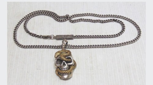 KING BABY STUDIO SNAKE SKULL PENDANT NECKLACE 925