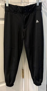 Boy's Adidas Climalite Black Baseball Pants, Size S