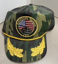 Vintage Schofield’s Tankers Camo Rope Military USA Made Flag SnapBack Hat Cap