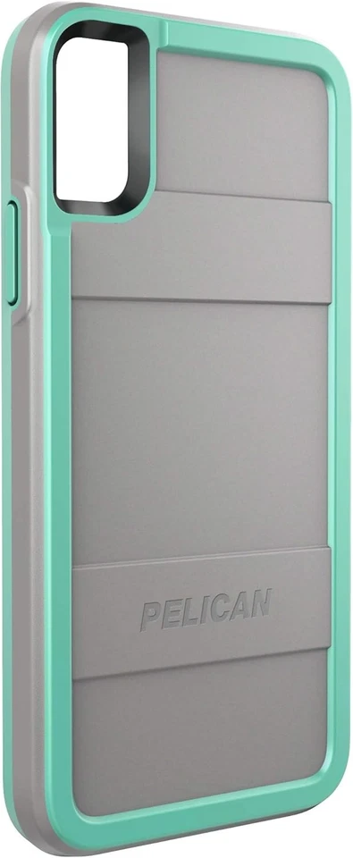 Pelican Protector Phone Case for iPhone Xs & X (Gray/Aqua) Grey/Aqua  - Image 3 of 4