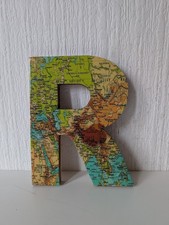 Vintage Large Wooden "R" Letter Wall Hanging