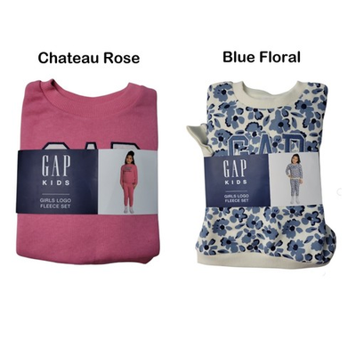 #ad Gap Kids Girls Toddler Logo Fleece Crew Neck amp; Jogger Matching Set $14.99