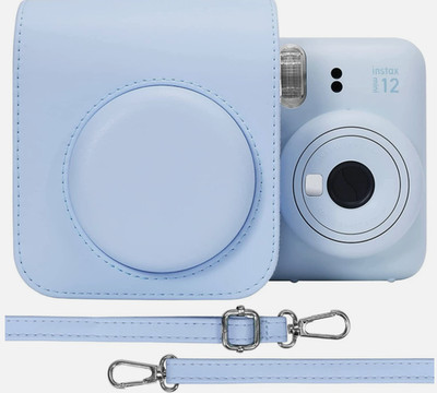 For Fujifilm Instax Mini 12 Case Blue PU Leather Camera Cover + Free Photo Album