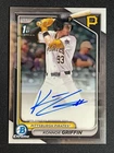 KONNOR GRIFFIN 1ST AUTO ON CARD AUTOGRAPH 2024 BOWMAN DRAFT CHROME PIRATES CPAKG