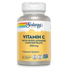 SOLARAY Vitamin C Supplement 1000mg with Bioflavonoids 100 Count Pack of 1 