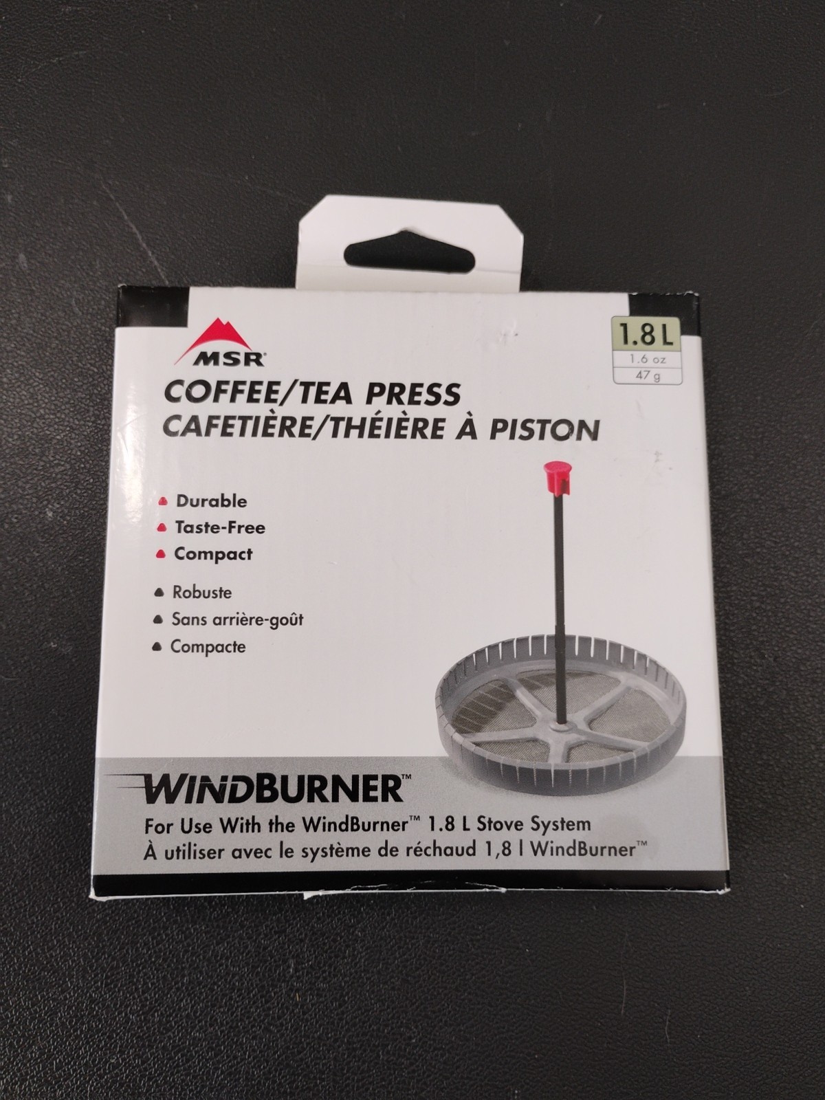 MSR Windburner Coffee Tea Press for 1.8Lt Pot (Pot NOT inclu