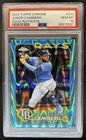 2024 Topps Chrome Junior Caminero RC Aqua Raywave Refractor #/199 Rays PSA 10