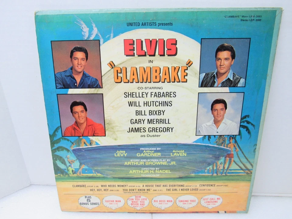 Elvis Presley Clambake RCA Victor Records LPM-3893 1967 1st Press Vinyl LP - Image 2 of 4
