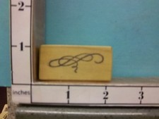 Red Castle Flourish 1 curlie small rubber stamps 20P