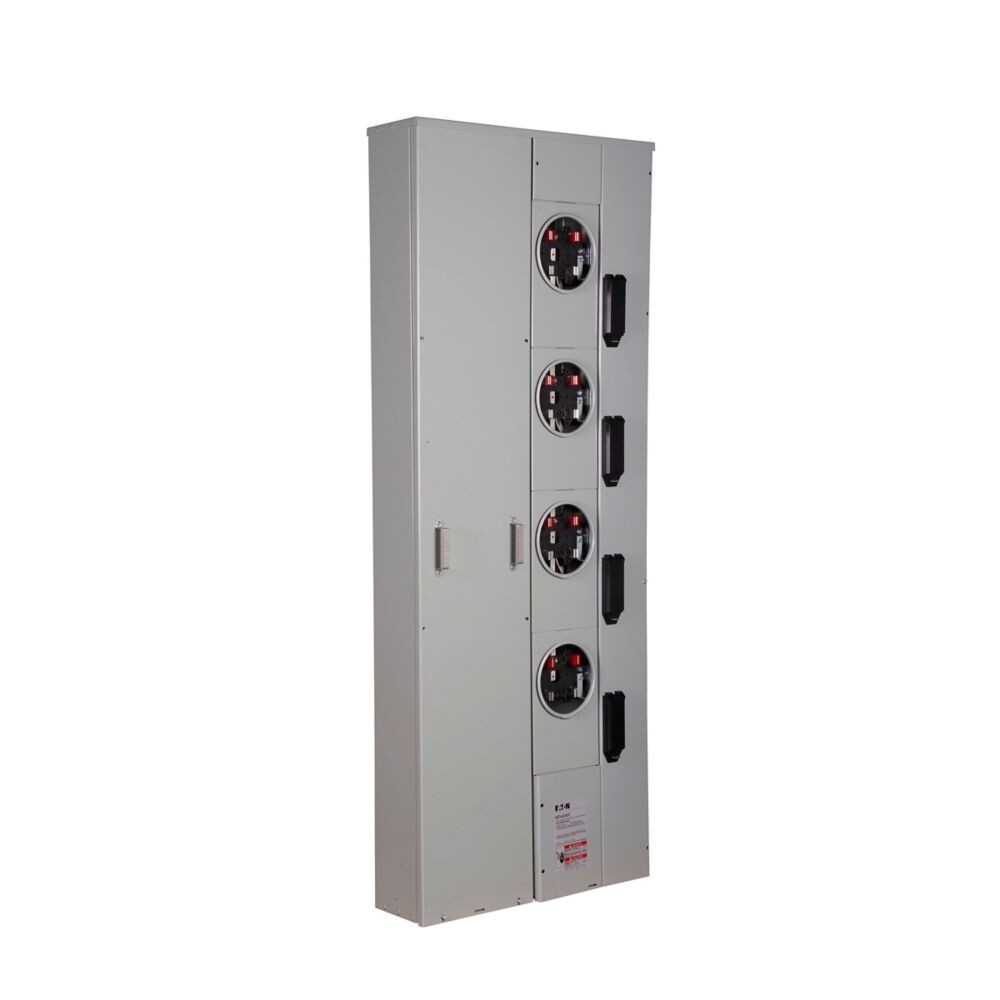 Eaton 4-Gang Meter Pack Combo 600A/200 Amp 1Ph Ring Type Socket ...