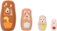 Matrjoschka BäRen-Familie Holz Ca.10 X 5 X 5 Cm Kleinster Ca. 4 X 1,5 X 1,5 Cm