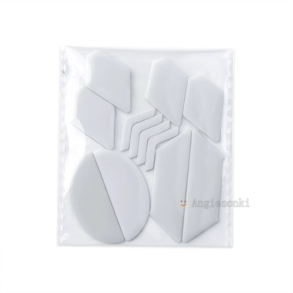 2 Sets White Rounded Curved Edges Mouse Feet Skates for Logitech G900 mouse - Image 3 of 4