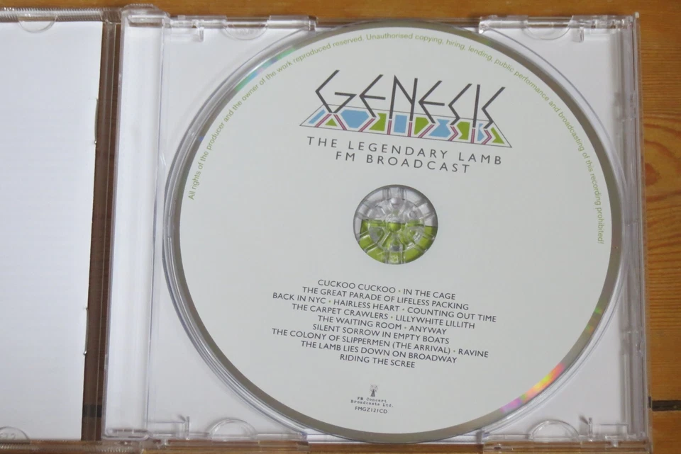 GENESIS: The Legendary Lamb Lies Down on Broadway 1975 Wembley FM Broadcast CD - Image 3 of 3