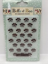 Trimcraft Belle Boo A6 Embossing Folder Flowers background Die-cut Machines