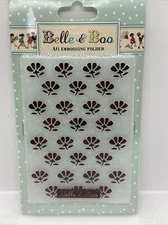 Trimcraft Belle & Boo A6 Embossing Folder Flowers background Die-cut Machines