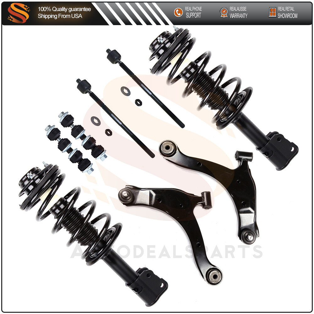 00-03 Dodge Neon SX 2.0 Front Suspension Kit - Struts Control Arms Tie Rods Links