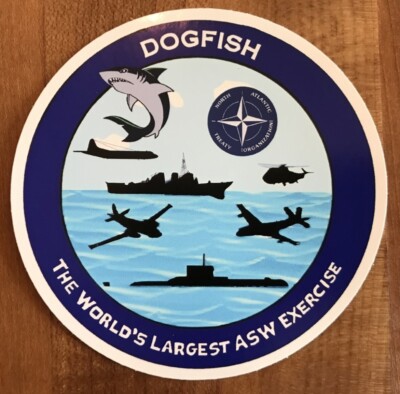 DOGFISH ASW EXERCISE STICKER NAVY P-3 ORION PATROL PATRON SQUADRON HSL ...