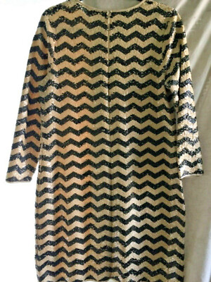 j crew chevron sequin dress Two-tone Chevron Sequin Dress For Women