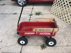 big red atw radio flyer wagon