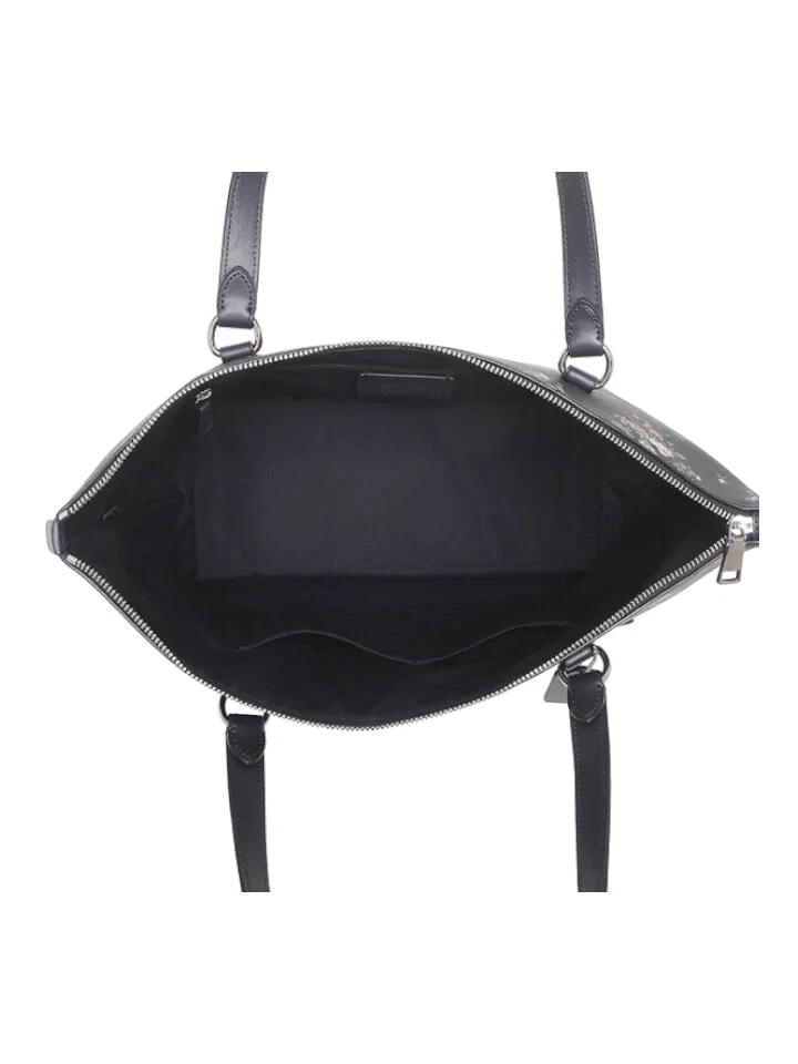 Borsa Coach Gallery grande con stampa bouquet di rose #91023