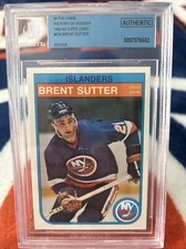 1982/83 O PEE CHEE IN THE GAME BRENT SUTTER BGS AUTHENTIC GRADE ROOKIE