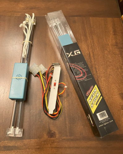 12" Neon Stick Cold Cathode Lighting PC w/ Inverter & Black Rocker Switch Kits