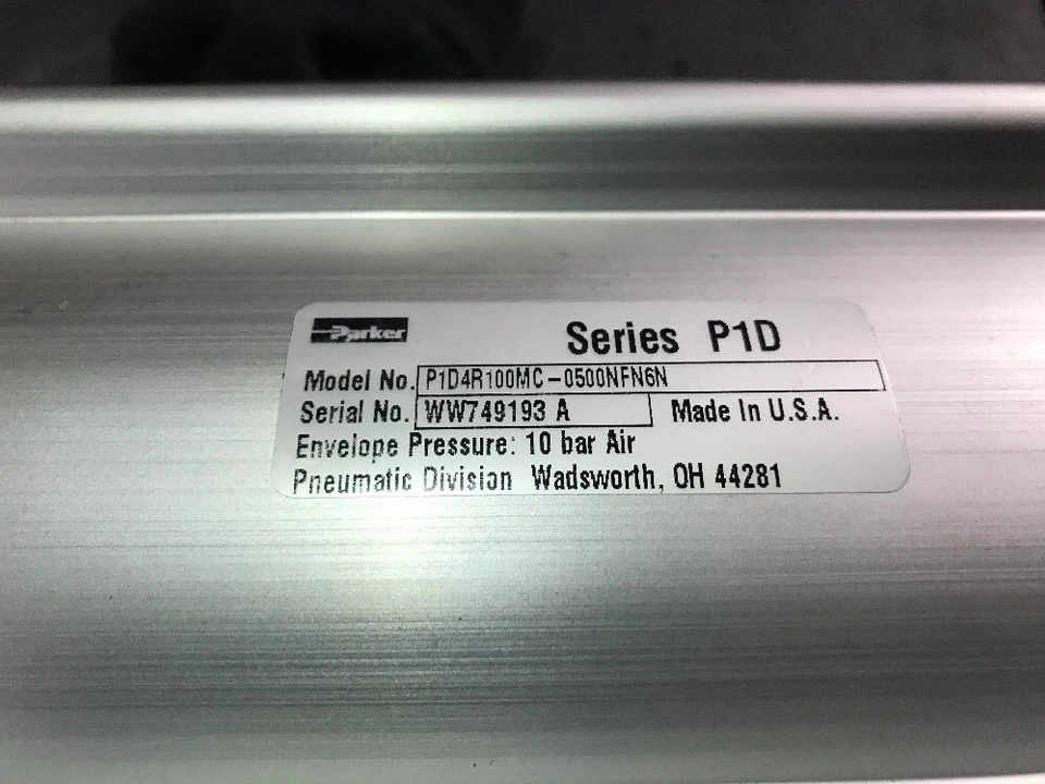 PARKER P1D4R SERIES P1D CYLINDER P1D4R100MC-0500NFN6N New Aluminum - Image 2 of 4