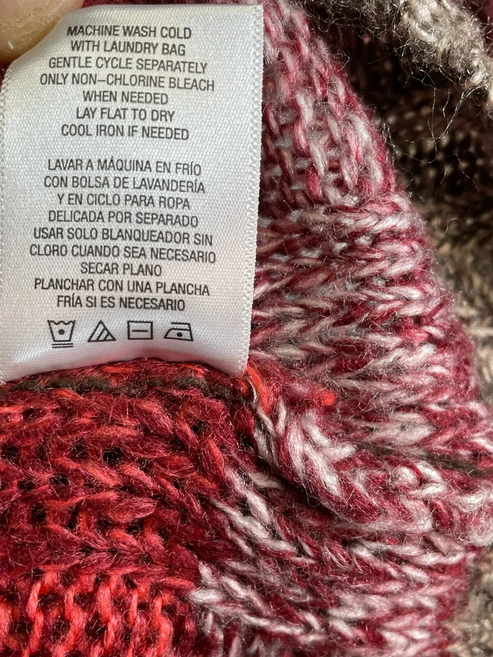 Bongo Plus Multicolored Stripes Scoop Neck Pullover Knitted Sweater Size 1X - Image 4 of 4