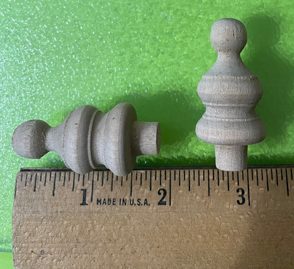 Small Hard Wood Finials eBay