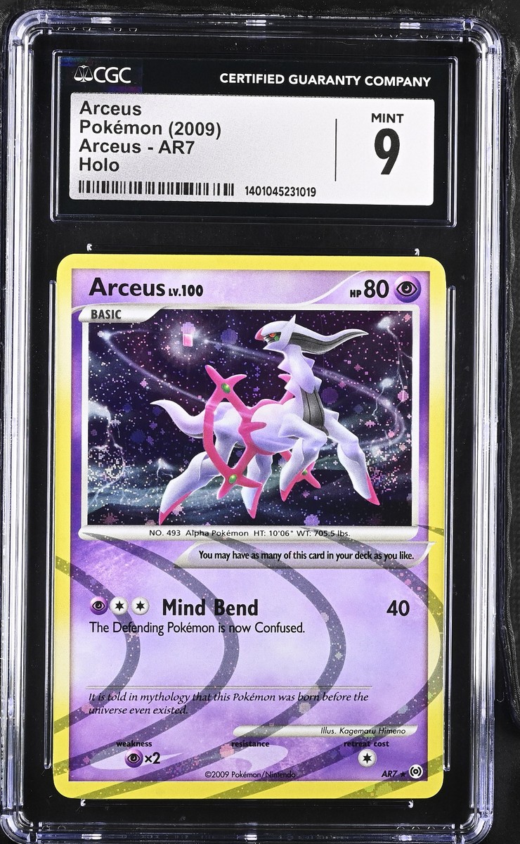 2009 Pokemon TCG Platinum Arceus #AR7 Holo Rare CGC 9 Mint Triple