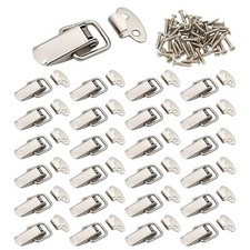 20 Pack Stainless Steel Spring Loaded Toggle Lock Clasp Buckle Latch for Cabinet