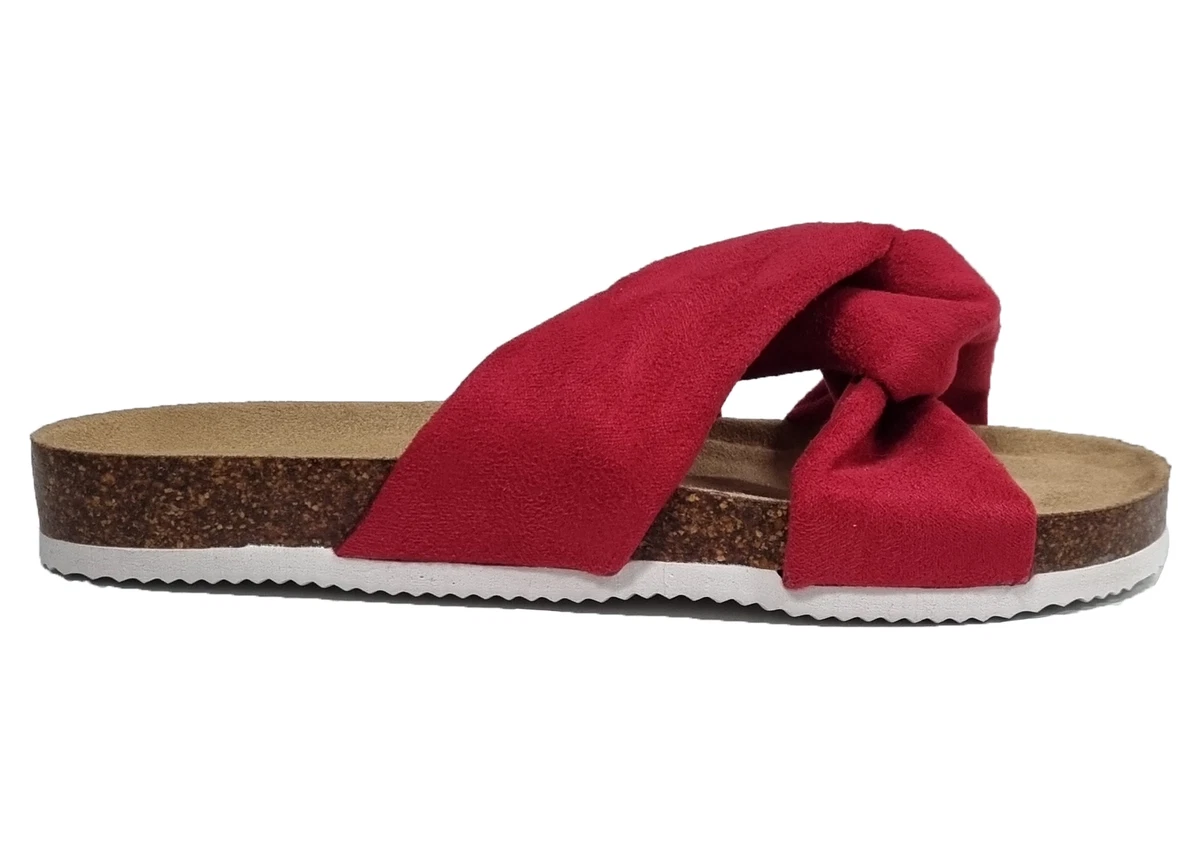 Twist Strap Fashion Sandals Womens Slip On Sliders Slip On Sandals