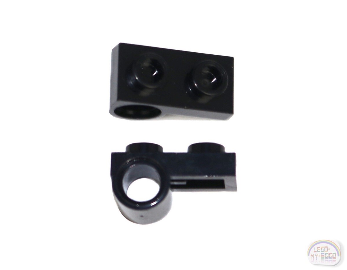 LEGO Technic - 15-Pcs, 1x2 Plate w/ Pin Hole - Black - New - (EV3