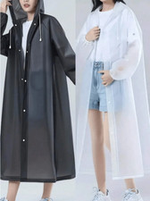 Unisex Adult Waterproof Raincoat Rain Coat Hooded Jacket Poncho Rainwear Camping