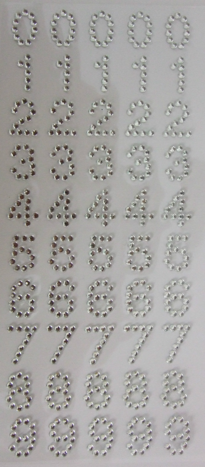 Oaktree Crafts Elegance - 50 stickers with Numbers, Silver Color - Image 2