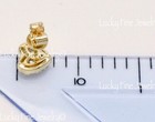 14k Yellow Gold Ladies Natural Diamond Stud Earring heart stud baguette 0.36 ct — photo 10