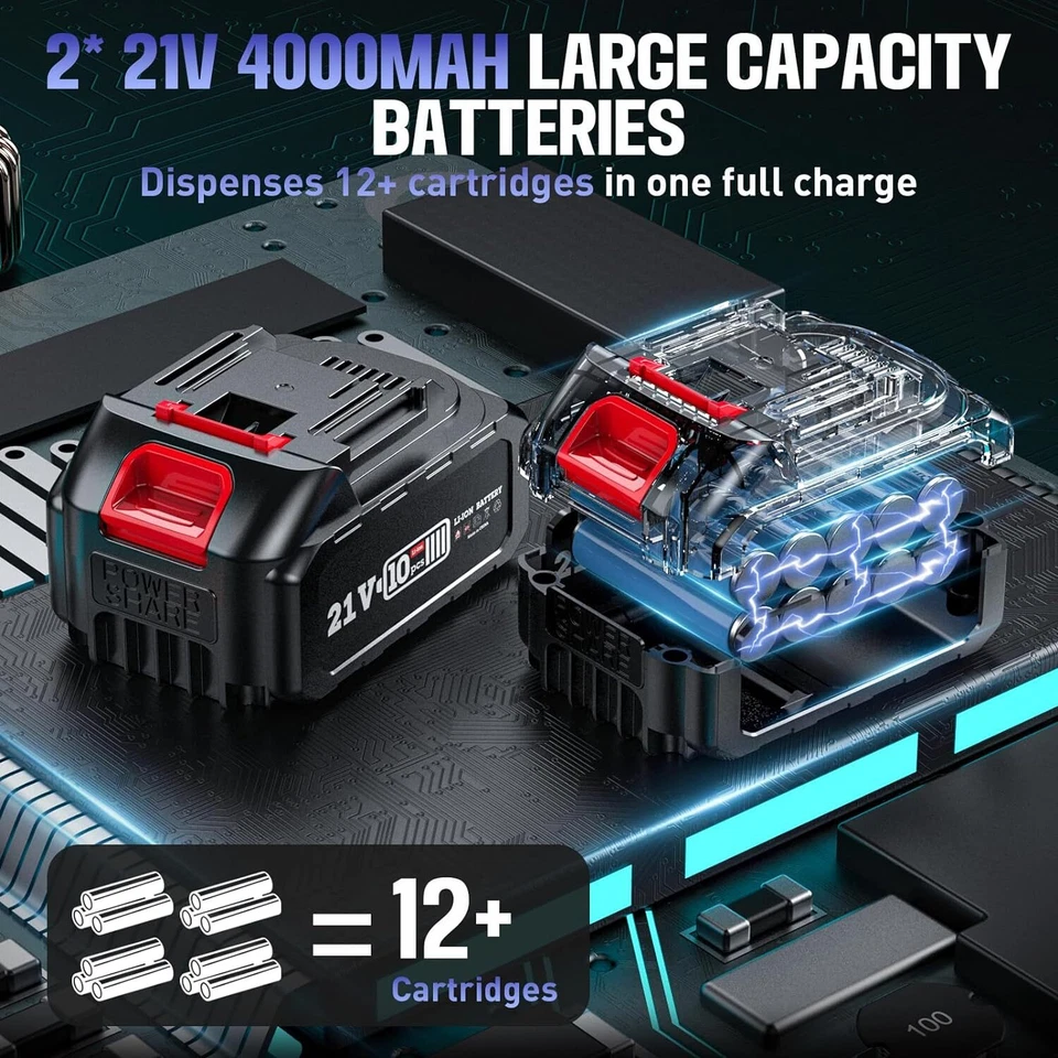 Akku Fettpresse Elektrische Grease Fett Gun Einhandfettpresse 21V 4000mAh Akku - Bild 4 von 4