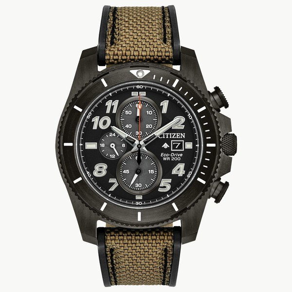 Citizen Eco-Drive Promaster 44mm Black Stainless Steel Case with 