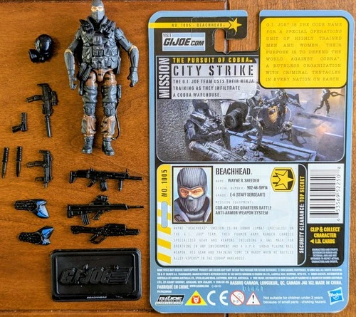 GI JOE Cobra NM/M Beachhead 2010 V15 Complete & File Card POC Beach Head Urban