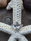 J925SS Vintage Pear Cutb Cubic Zirconia Engagement Ring 7.5