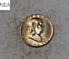 1959-D Franklin Half Dollar ~ Gem BU++ Rainbow Toned ~ ZH699