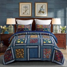 DECMAY 100 Cotton California King Quilt - Oversized King Bedspread, Handmade...