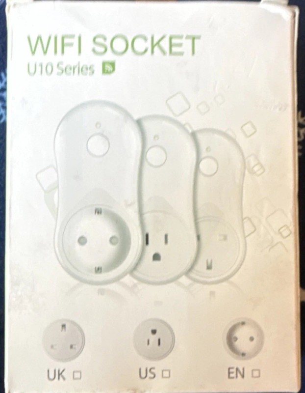 U10 Series Wi-Fi Smart Plug UK/US/EN App-Controlled White Android/iOS Compatible