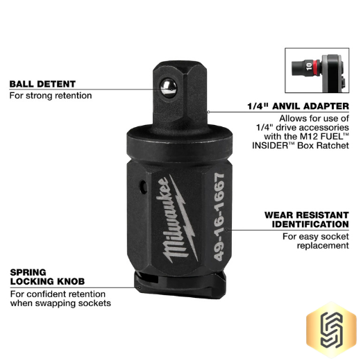 バスケットとアダプター Milwaukee 49-16-1667 Milwaukee Tool INSIDER Box Ratchet 1/4