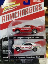 Johnny Lightning Ram Chargers 1971 Dodge Challenger Pro Stock 1970 Plymouth Johnny Lightning Ram Chargers 1971 Dodge Challenger Pro Stock 1970 Plymouth